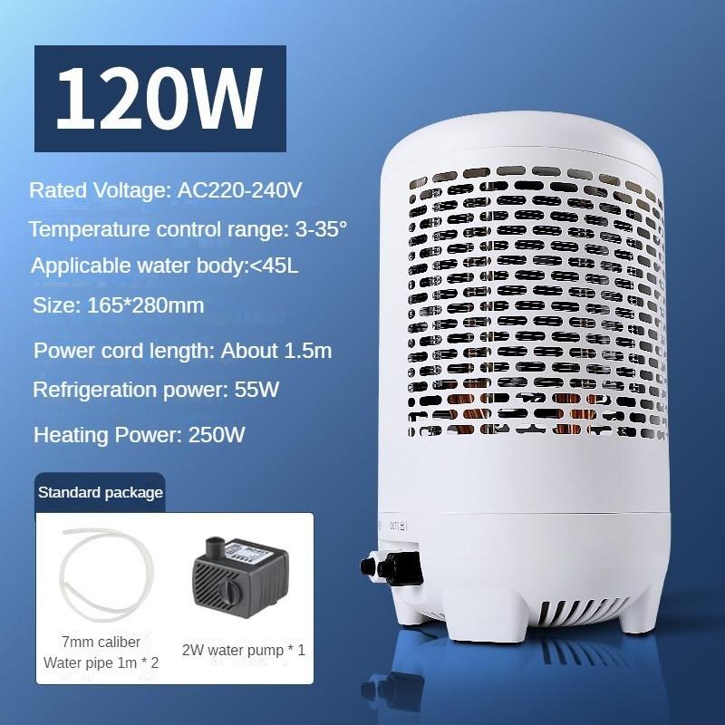 

Аквариумы Устойчивое Охлаждение И Отопление Устройство Охладитель Аквариума Маленький Бесшумный Охладитель Воды С Постоянной Температурой Белый GH-120+Accessory