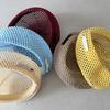 Vintage French Straw Beret Women Japanese Summer Hollow Out Breathable Face Shaping Hat for Party Photo Shooting