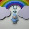 Mini LABUBU Key Chain Kawaii Labubu School Bag Pendant Keyring Couple DIY Key Ring Decoration Accessories Kids Gift