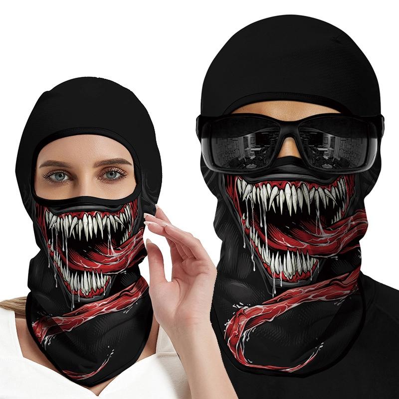 Summer Sunscreen Headgear For Men And Women Outdoor Motorcycle Riding Helmet Lining Headgear Fishing Funny Face Gini Face Mask