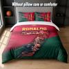 Cristiano Ronaldo Design Bed Bedding Set 1 Duvet Cover + 2 Pillowcases Soft Breathable Household Bed Linens