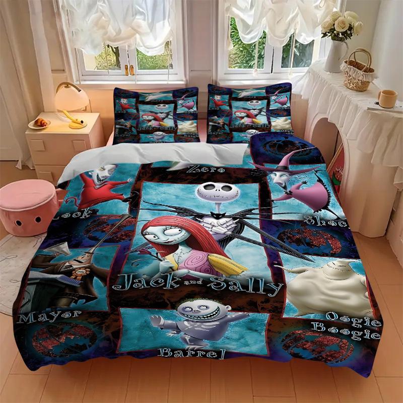 Nightmare Before Christmas Characters Print 3Pcs Bedding Setduvet Cover With 2 Bedropillowcase Home Birthday Gift