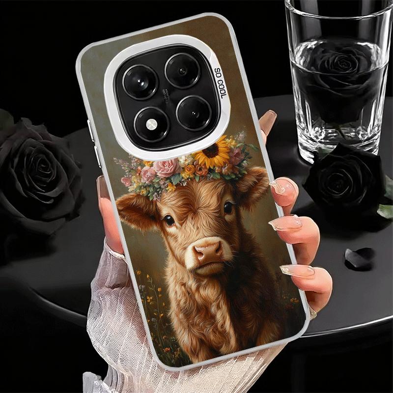 Cute Highland Cow Soft Phone Case for Xiaomi Redmi Note 13 14 15 Pro Plus 12S 12 11S 11 11T 10S 10 Shockproof Cover Back Shell