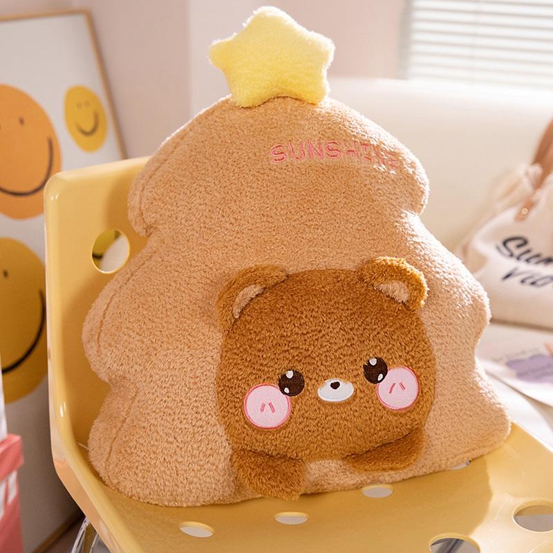 Cartoon High Quality with Expression Christmas Tree Plush Doll Pillow Holiday Decor for Boys and Girls Christmas Gifts