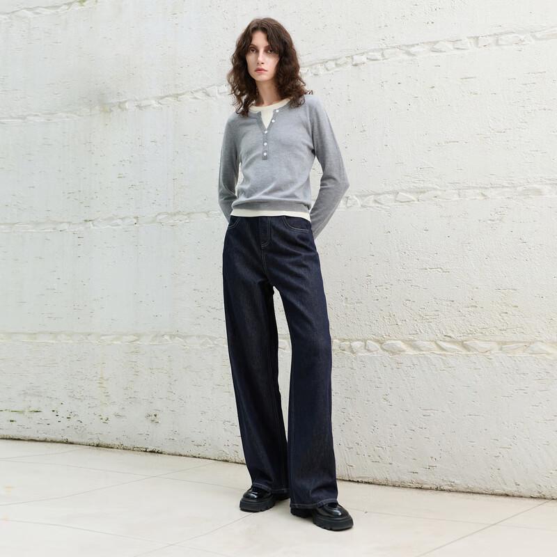 

Sancai Women s Retro Washed Straight Leg Jeans L 165/72A