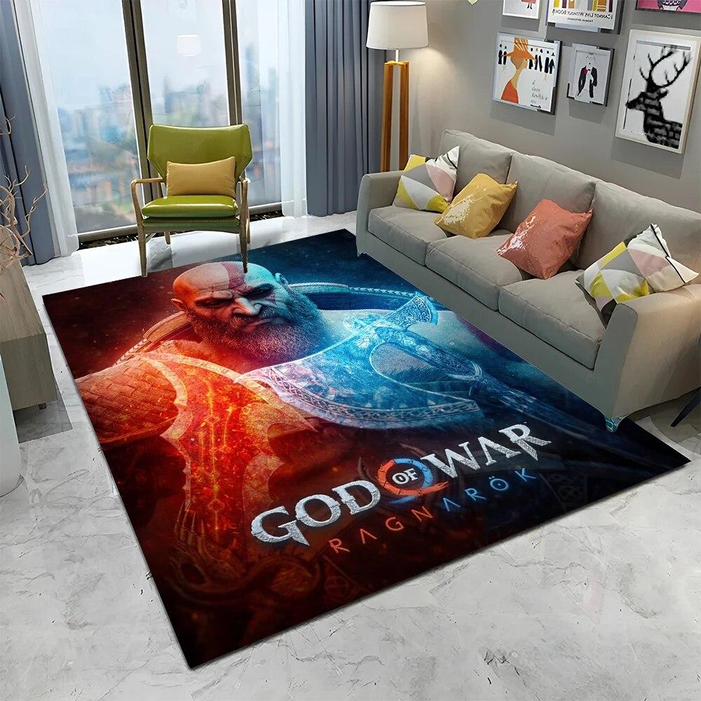 

3D God of War Games Gamer Kratos HD Ковер Ковер для мальчиков Спальня Декоративный ковер для гостиной Спальня Подарок Украшение дома