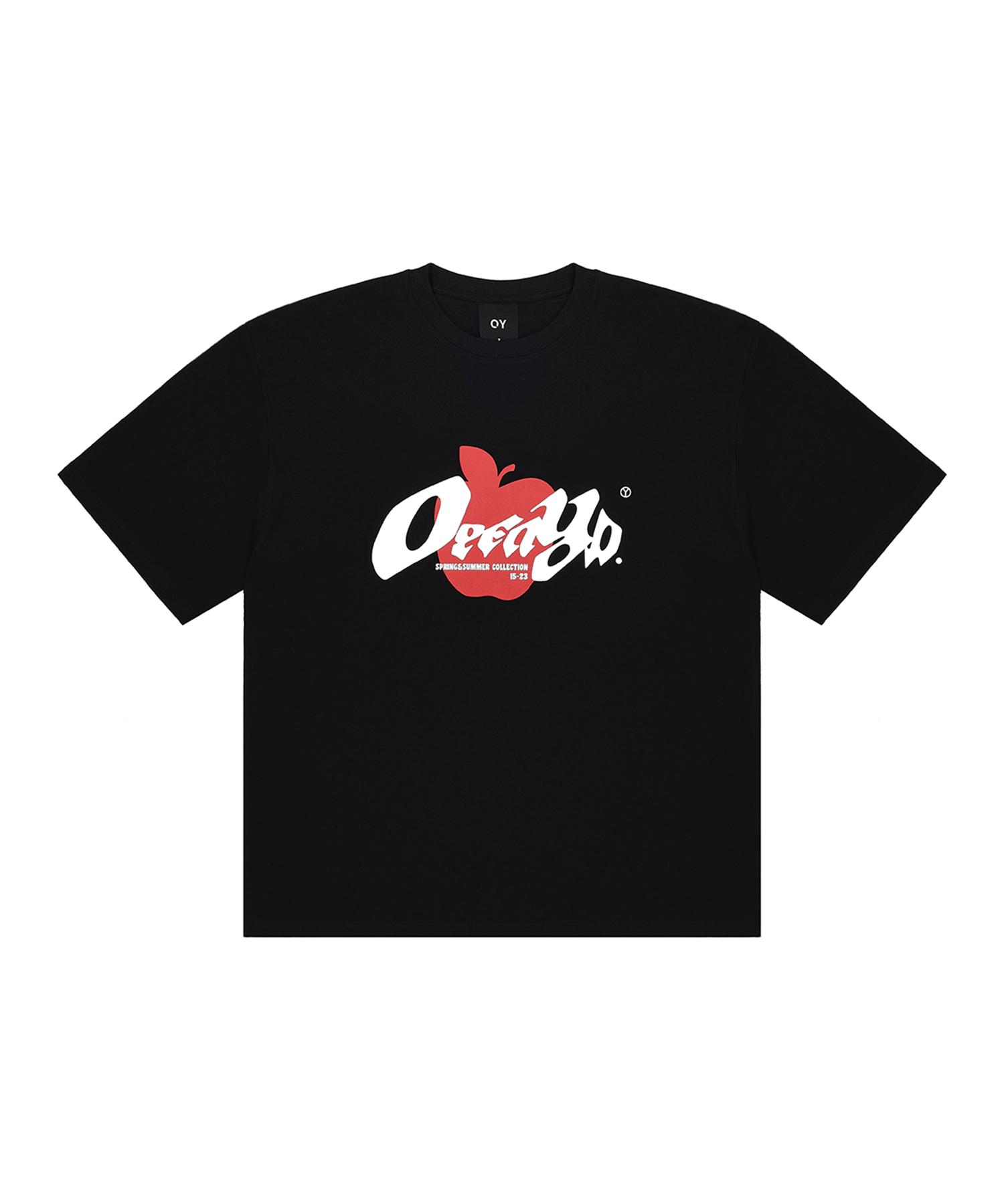 Oy Apple Logo T-Black Black/2Size