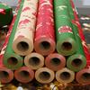 Weihnachtsgeschenkpapier 16ft/33ft Rentier Weihnachtsmann Geschenkpapier Weihnachtsglocke Verpackung