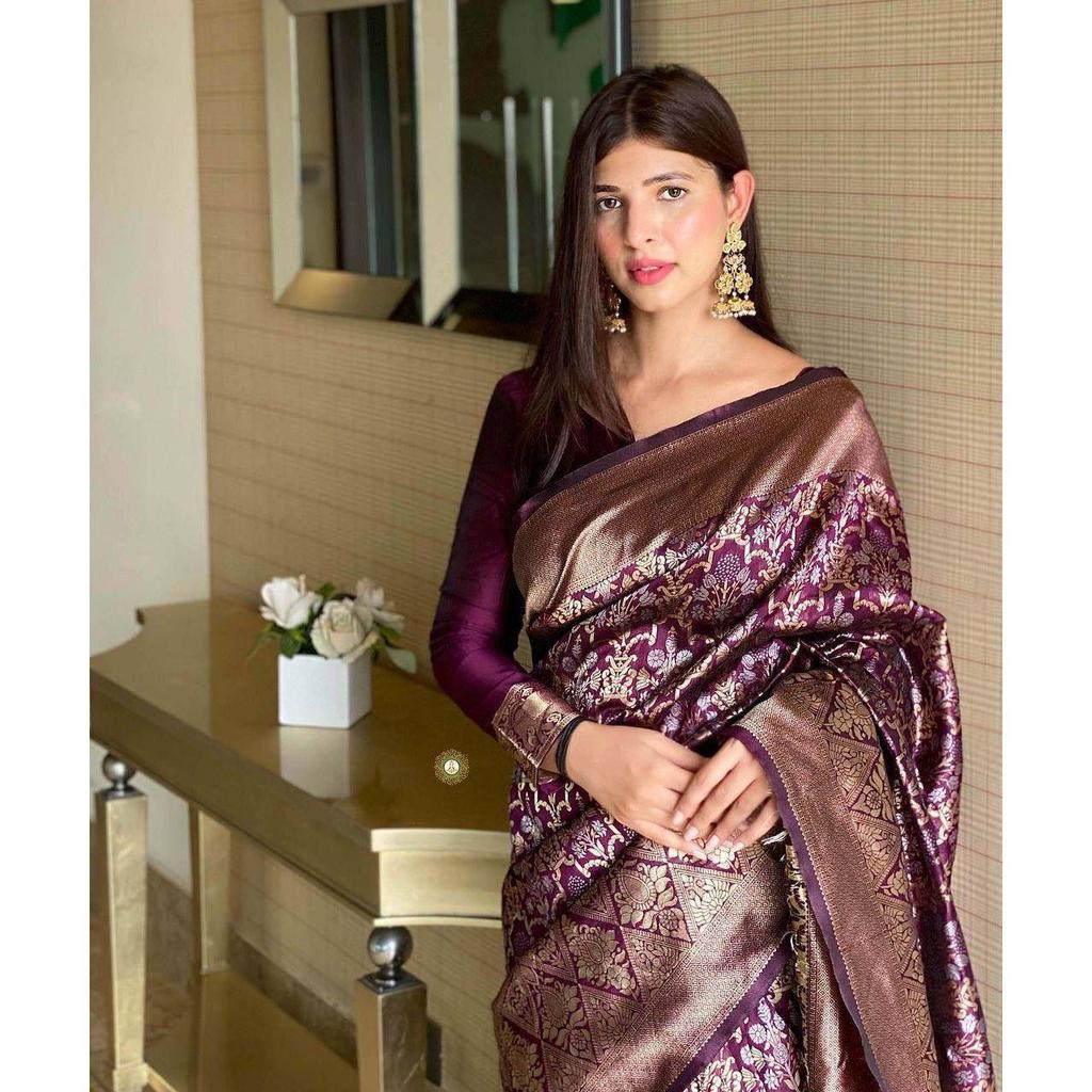 Stilvoller Party- und Hochzeits-Sari für Damen, Bluse (Muss je nach Größe und Passform genäht werden)