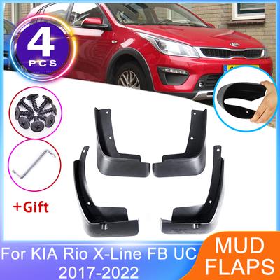 Kotflügel für KIA Rio X-Line FB UC KX Cross 2017 2018    2022 Vorne Hinten Fender Schmutzfänger Spritzschutz