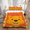 3Pcs Winnie Pooh Frame Bedding Set Quilt Cover Pillowcase Home Christmas Xmas Halloween Gift 1 Duvet Cover 2 Pillowcase M924582