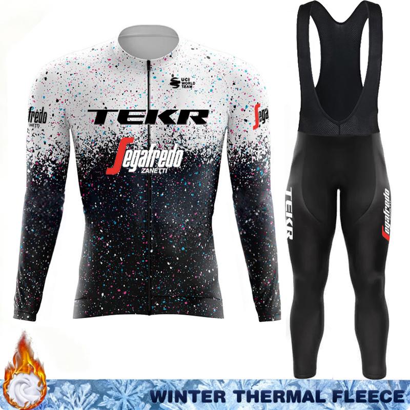 Termal Fleece Cycling Jersey Men's Winter Suit TEKR Thermal Man Outfit 2026 Mens Long Sleeve Clothing Jumper Set Ciclismo Hombre