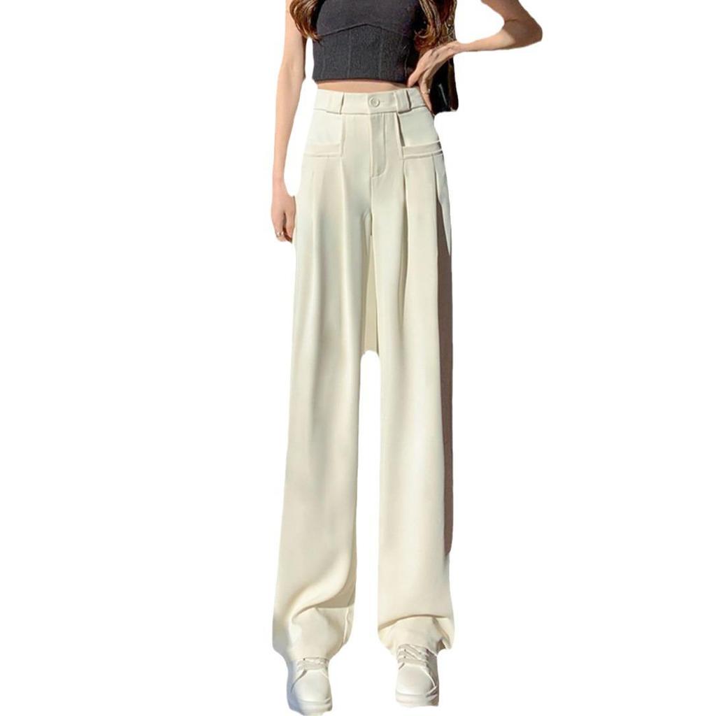 2024 High-Waist Women's Wide-Leg Drape Pants - Spring/Autumn Edition