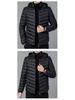 Men's Autumn Hooded Cotton Coat with Lining - Lightweight Rib Design for Middle-Aged and Elderly