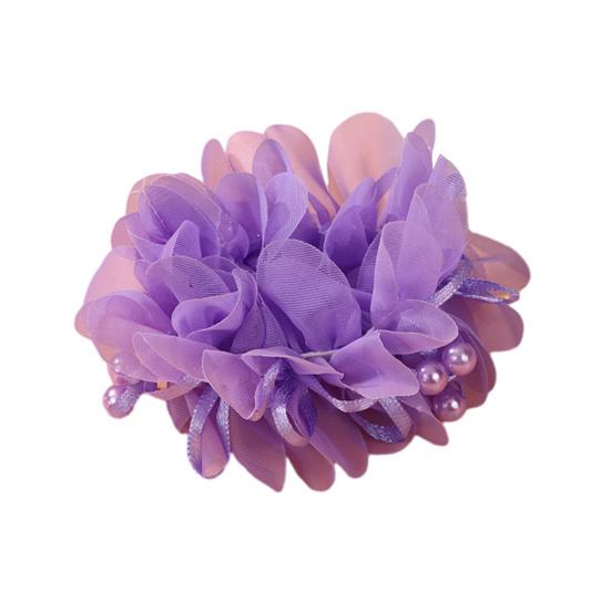 Elástico de Cabelo Cor Vibrante Decoração de Pérolas Artificiais Faixa de Cabelo Infantil Performance de Palco Alto