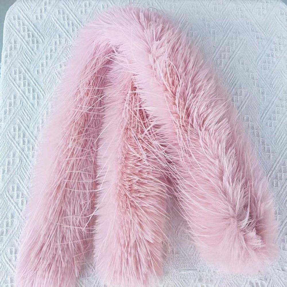 New Faux Fur Women Scarf Long Fluffy Shawl Wrap Solid Color Winter Warm Neck Cover