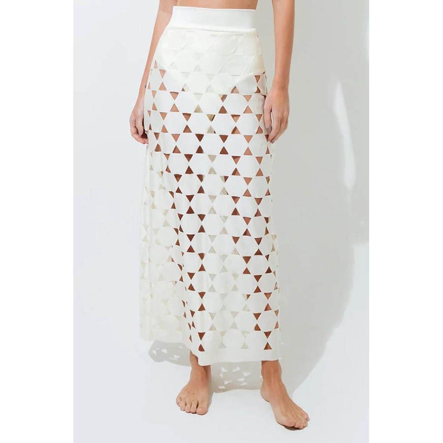 

Элегантная миди-юбка с вырезами для вечеринки у бассейна или пляжа Extra Large бежевый