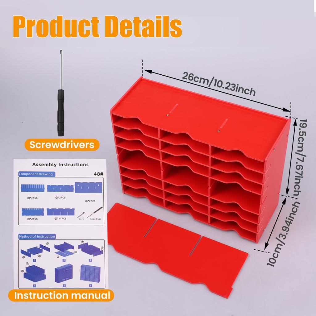 12/24/36/48 Slots Ink Pad Holder Organizer Waterproof Stamp Pad Storage Organizer Ink Pad Storage Rack Crafts Painting Tray Rack