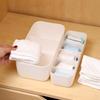 Plastic Compartment Underwear Storage Box for Dorms and Homes