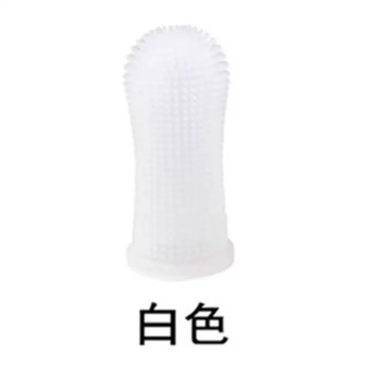 

Pet Toothbrushes Soft Brush Dog Toothbrush Teeth Cleaning Silicone Finger Sleeve Dog Food-Grade Care Brush One Size белый