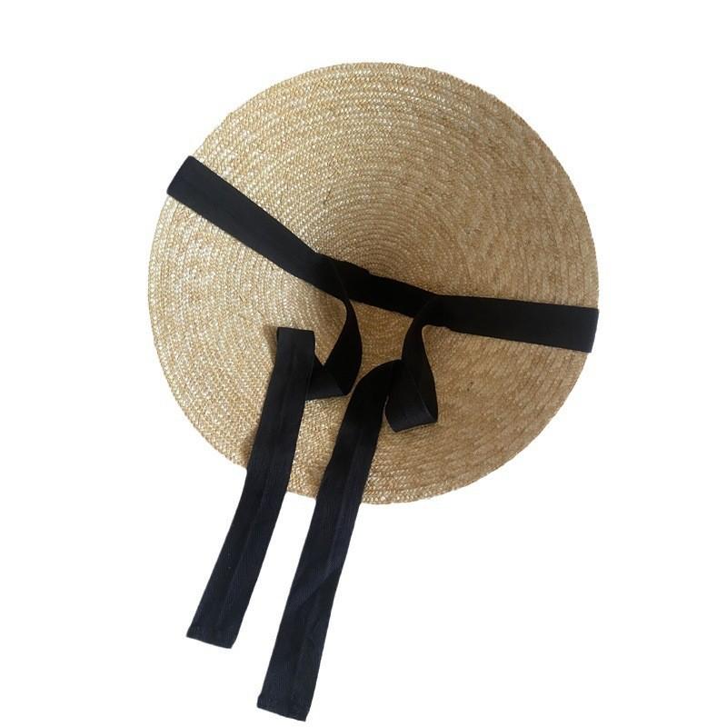 Big Brim Strap Straw Hat Straw Hat Summer Sun Protection Face Cover Outdoor Beach Sun Hat