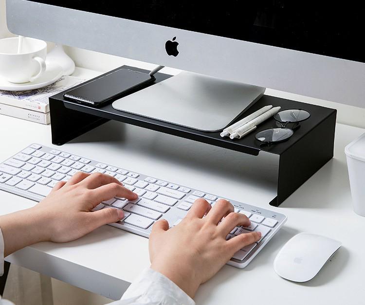 Eisenkunst Laptop- und Desktop-Monitorständer mit Tastaturspeicher