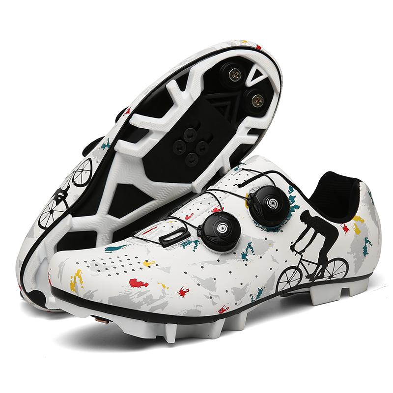 Cycling Sneakers Men MTB Shoes Self-Locking Road Bicycle Shoes Women Exercise Bikes Sneakers Cleats Clip Cycle Training Shoes