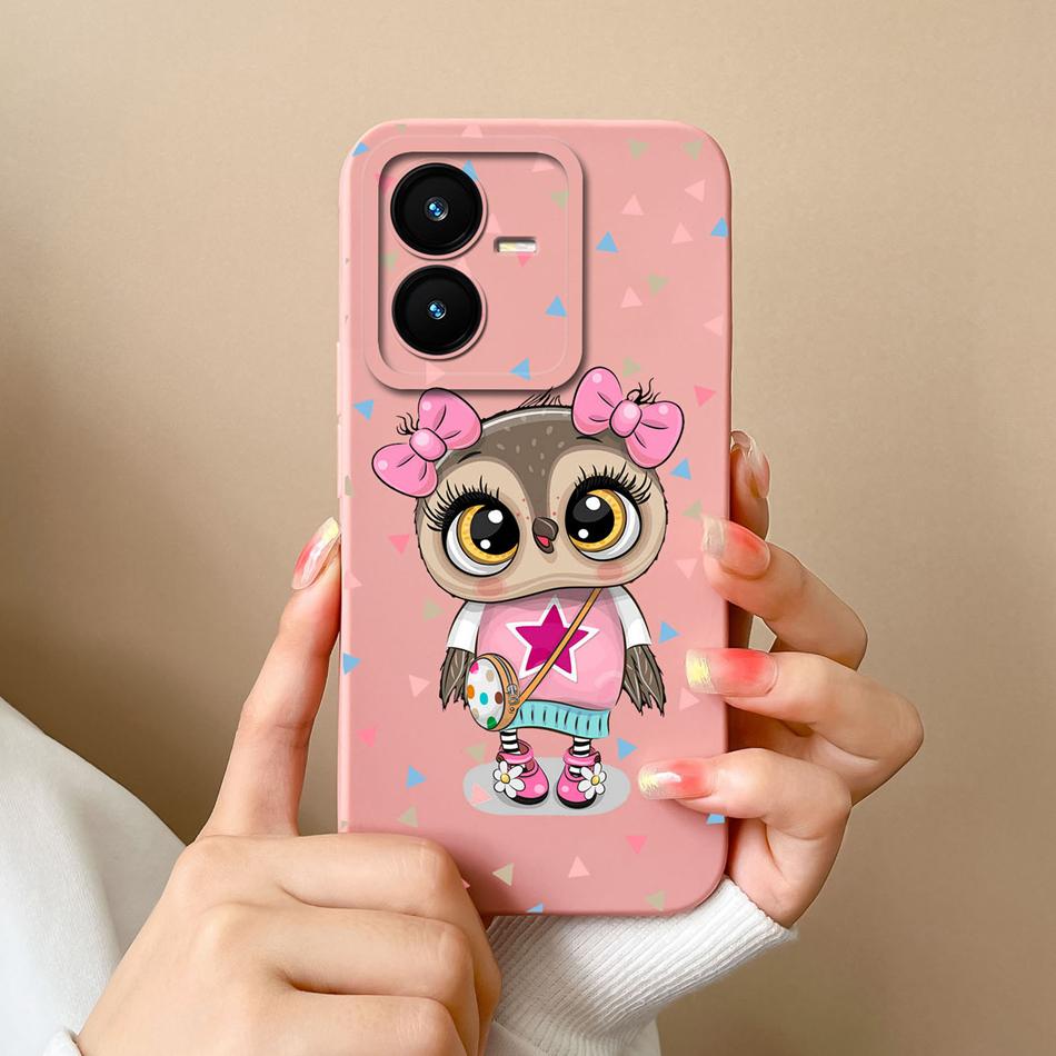 Case For Vivo Y22 Y22S Fundas Fashion Soft Liquid Silicone Camera Protection Bumper For Vivo Y 22 22S VivoY22 Back Cover Mask