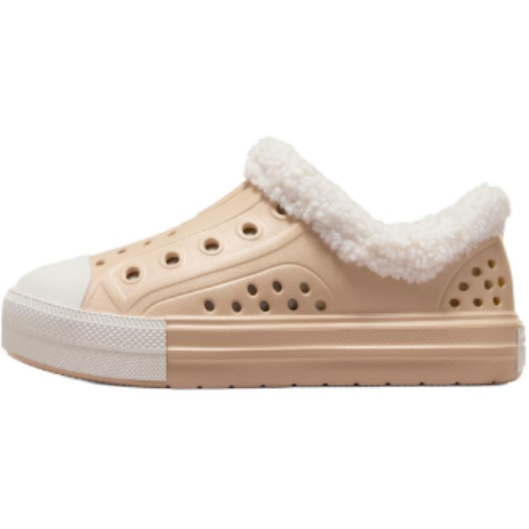 

Converse Chuck Taylor All Star Play Lite CX Low PS Sherpa - теплые детские кеды Quarry Tan Egret A10041C 28