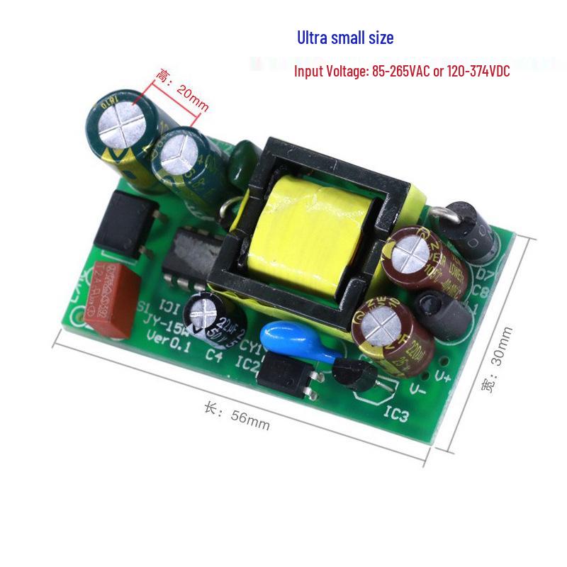 15W Single-output Isolated Buck Module: 220V To 5V/2A, 12V/1.2A, 24V/0.6A Switching Power Supply