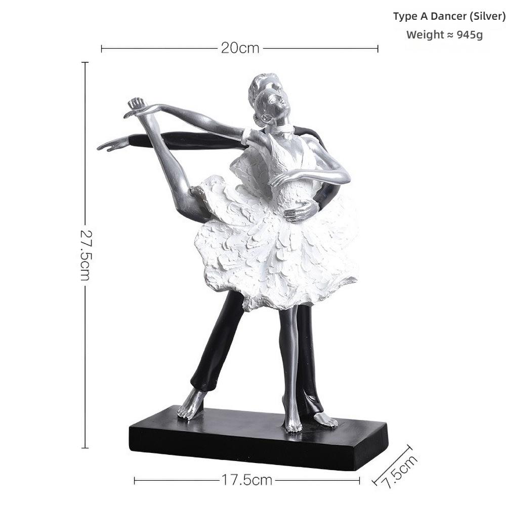 Ballet Girl Resin Statue - Cute Dancer Figurine for Children's Room Decor, Birthday Gift, Ballet Lover Collectible Art