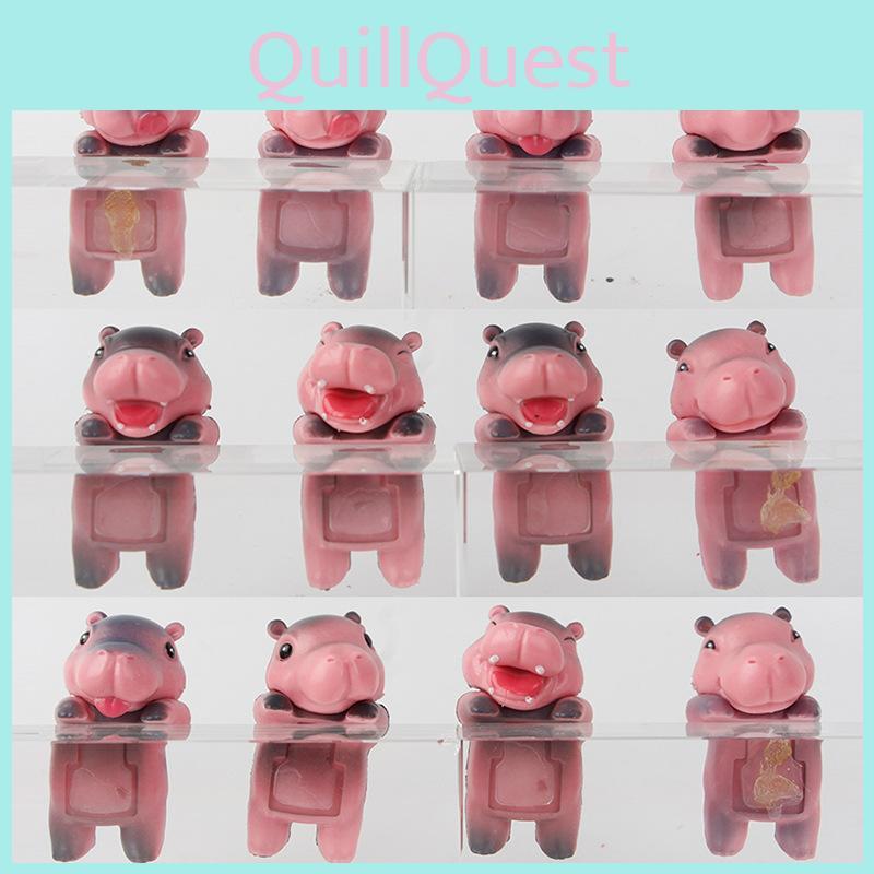 And Adorable Colorful Hippo Model Toy Blind Box Figurines For Cars And Gifts