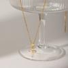 Titanium Steel Gold Plated Cross Zircon Necklace For Women Fashion Jewelry Tarnish Resistant Chain