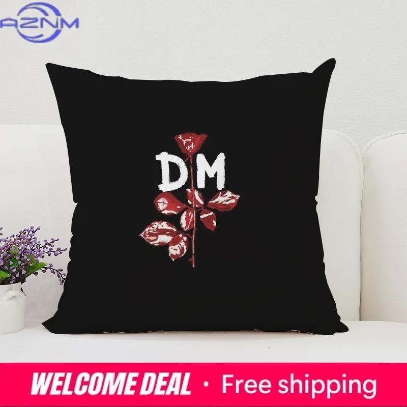 Reversible Printed Pillow Cover DDepeche MMode Fan Gift Home Sofa Decorative Cushion Cover Chair Lumbar Cushion x