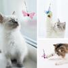 SONGWAY Replacement Cat Toy Insects, 6 Butterflies and 4 Small Flying Insects, with Iron Storage Box
