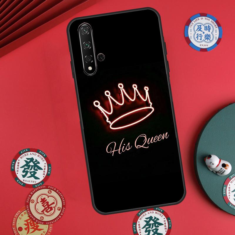 King Queen Couple Lovers For Huawei Nova Y73 Y72 Y90 Y70 Y60 Y91 Y61 12s 12i 11i 8i 9 10 SE P40 Lite P60 P30 Pro Case