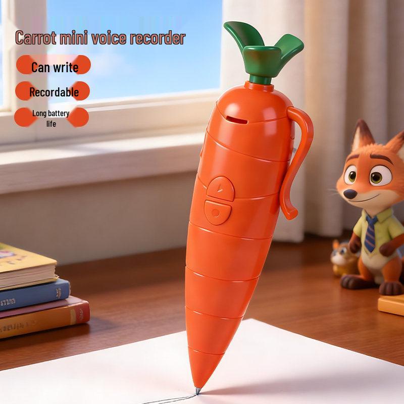 City Carrot Voice Recorder Toy - Rabbit Police Officer Gift for Kids & Animal Lovers