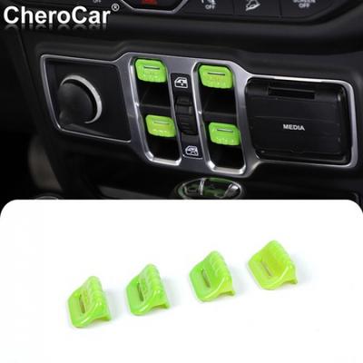 Fensterheber Schalter Knopf Abdeckung Zierleiste Für 2018- Jeep Wrangler JL JT Grün