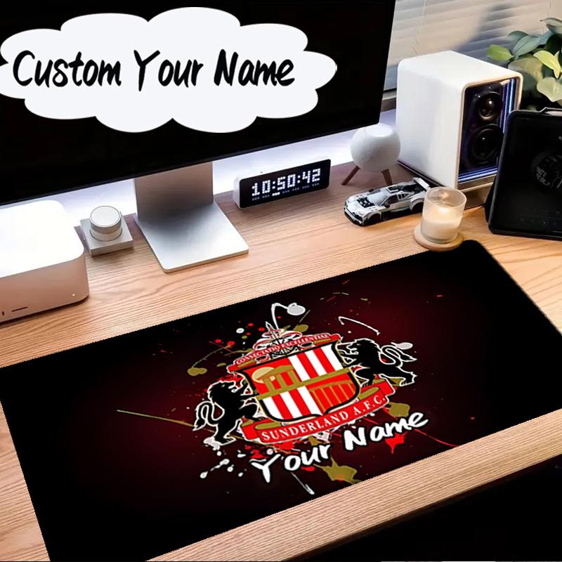 Custom Name Mouse Pad Sunderland Football Mouse Pad Desk Mat, Non-Slip Rubber Backer Pad For Computer Notebook Gaming Mouse Pad Birthday Gift