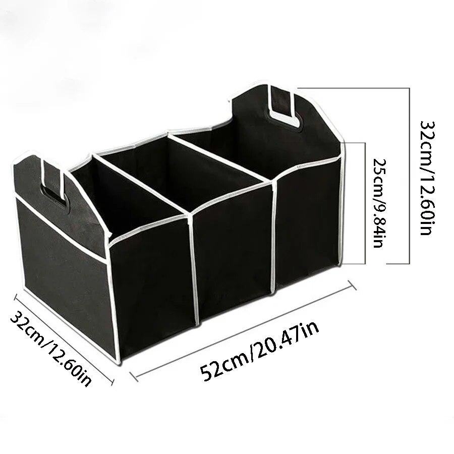Auto-Kofferraum-Organizer mit mehreren Taschen, große Kapazität, zusammenklappbare Aufbewahrungstasche, zum Verstauen und Aufräumen des Kofferraums, Autozubehör
