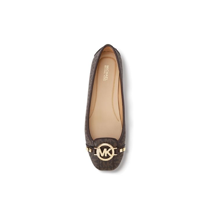 Michael Kors MK Logo Slip-On Fashion Flats Women flats Dark-Brown 49T8FUFR1B200