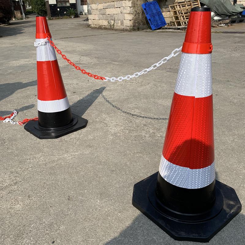 Reflective Rubber Traffic Cone, Parking Bollard, and Warning Barrier Set