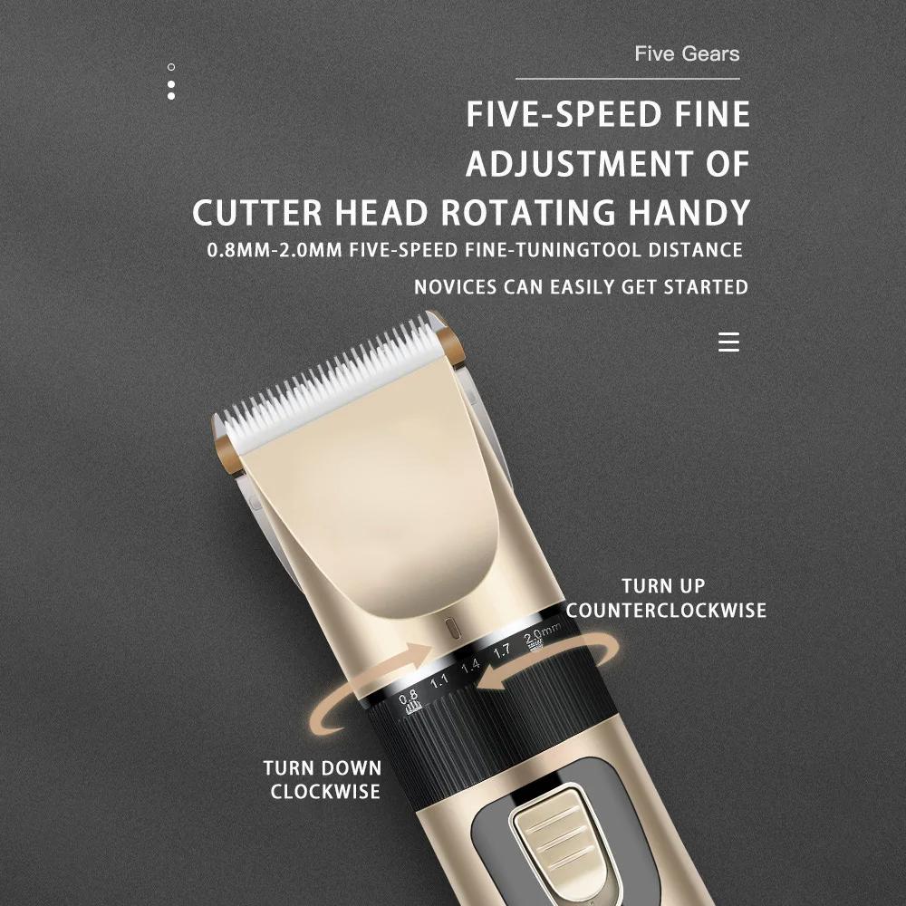 Dog Cat Clipper Hair Clippers Grooming Haircut Pet Shaver Conjunto completo Pets Recarregável Professional Cutter Shaver Máquina de corte