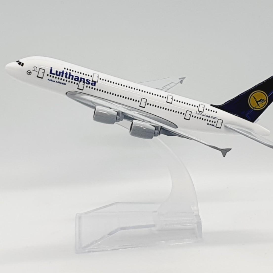 

Lufthansa Airbus A380 Diecast Alloy Model Airplane, 16cm - Ready-to-Display Collectible