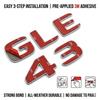 3D ABS Car Rear Trunk Letters Emblem Badge GLE 63 GLE 53 GLE 43 Glossy Black Chrome Decal Sticker For Benz W166 W167 Accessories
