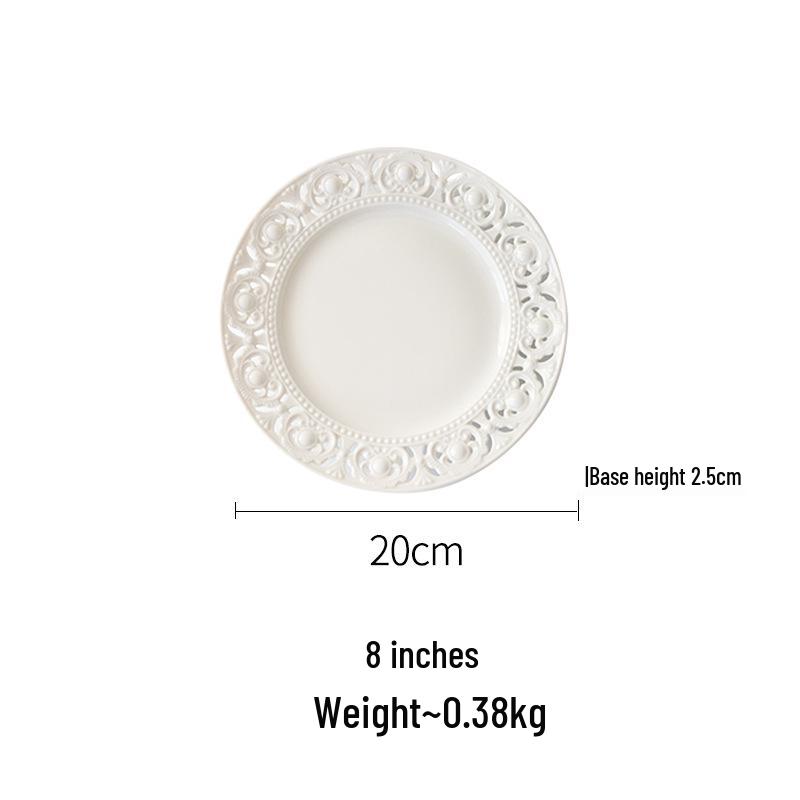 Embossed French Dessert Plate - Afternoon Tea & Western Food