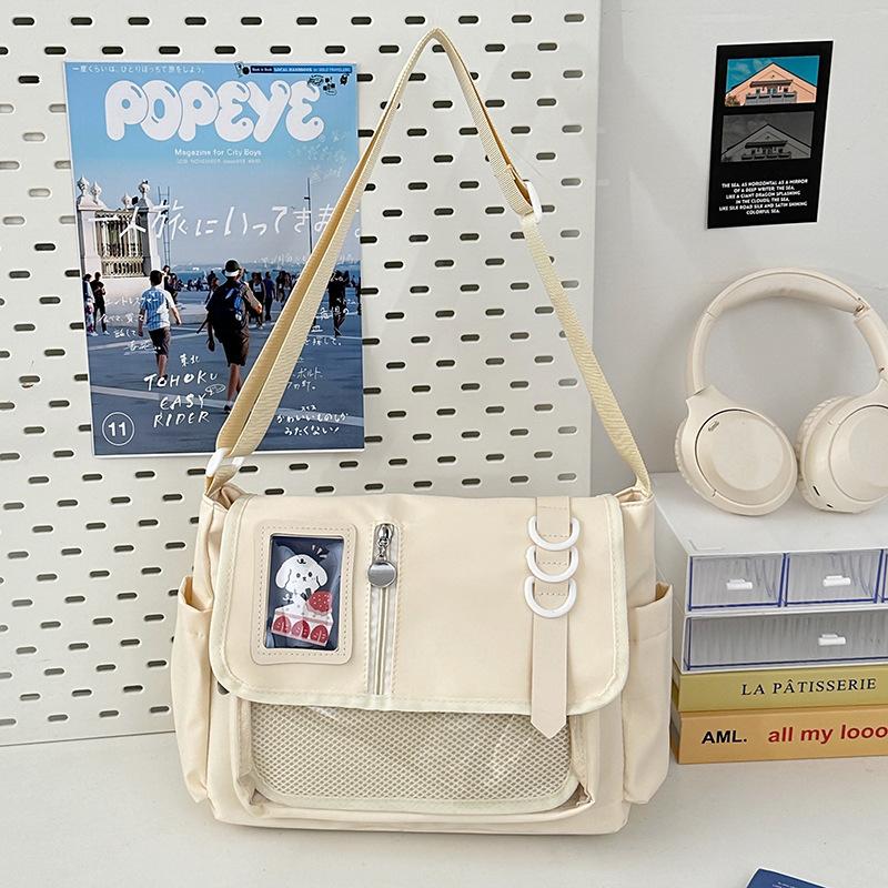 Große Kapazität Einfache Damen Japanische Niedliche Postman Bag Transparent Schlamm Bar Schmerz Tasche Student Dopamin Umhängetasche