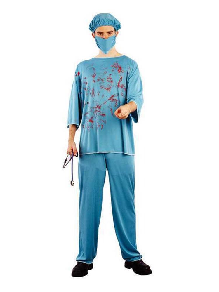 Bloodstained Halloween Costumes Horror Nurse Outfit Men Women Doctor Terroristic Medical Staff Adult Cosplay Stage Performance
