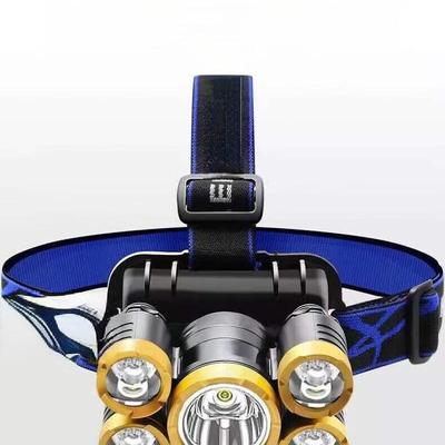 Linterna Frontal LED Recargable de 5 Cabezales para Exteriores
