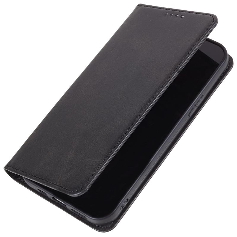 For Google Pixel 8a Case PU Leather Calf Texture Business Style Magnetic Closing Phone Cover